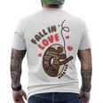 Funny Donut Fall In Love Men's Crewneck Short Sleeve Back Print T-shirt