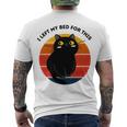 Funny Vintage Black Cat I Left My Bed For This Men's Crewneck Short Sleeve Back Print T-shirt