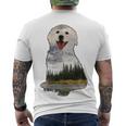 Golden Retriever Cute Puppy Men's Crewneck Short Sleeve Back Print T-shirt