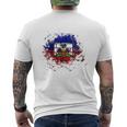 Haiti Haitian Flag Day Proud Country Love Ayiti Men's Back Print T-shirt