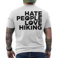 Hate People Love Hiking V2 Men's Crewneck Short Sleeve Back Print T-shirt