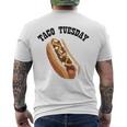 Hilarious Fun Taco Tuesday Hotdog Hot Dog Men's Back Print T-shirt