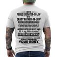 I Am A Proud Daughter In Law Of A Crazy Father In Law V2 Men's Crewneck Short Sleeve Back Print T-shirt