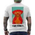 I Am Feral Coll Red Dog Men's Crewneck Short Sleeve Back Print T-shirt