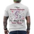 I Have Arteriovenous Malformation Im Allowed To Do Weird Things Funny Unicorn Burgundy Ribbon Arteriovenous Malformation Support Arteriovenous Malformation Awareness Men's Crewneck Short Sleeve Back Print T-shirt