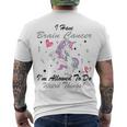 I Have Brain Cancer Im Allowed To Do Weird Things Unicorn Grey Ribbon Brain Cancer Brain Cancer Awareness Men's Crewneck Short Sleeve Back Print T-shirt