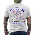 I Have Chronic Fatigue Syndrome Cfs Im Allowed To Do Weird Things Unicorn Blue Ribbon Chronic Fatigue Syndrome Support Cfs Awareness Men's Crewneck Short Sleeve Back Print T-shirt