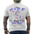 I Have Cidp Im Allowed To Do Weird Things Unicorn Blue Ribbon Cidp Support Cidp Awareness Men's Crewneck Short Sleeve Back Print T-shirt