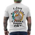 I Really Like Cranky Penguin Ok Men's Crewneck Short Sleeve Back Print T-shirt