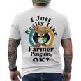 I Really Like Farmer Penguin Ok Men's Crewneck Short Sleeve Back Print T-shirt