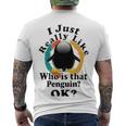 I Really Like Who Is That Penguin Ok Men's Crewneck Short Sleeve Back Print T-shirt