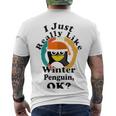 I Really Like Winter Penguin Ok Men's Crewneck Short Sleeve Back Print T-shirt