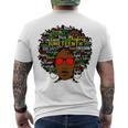 Juneteenth Black Woman Tshirt Men's Crewneck Short Sleeve Back Print T-shirt