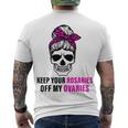 Keep Your Rosaries Off My Ovaries Feminist Skull Men's Crewneck Short Sleeve Back Print T-shirt