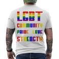Lgbt Pride Month Lgbt History Month Slogan Shirt Lgbt Community Pride Love Strength Men's Crewneck Short Sleeve Back Print T-shirt