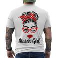 March Girl Women Face Wink Eye Bandana Birthday Gifts 548 Trending Shirt Men's Crewneck Short Sleeve Back Print T-shirt