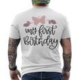 My First Birthday Men's Crewneck Short Sleeve Back Print T-shirt