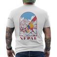 Nepal Himalayan Mountain Prayer Flags Men's Back Print T-shirt