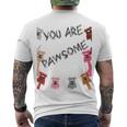 Official You Are Pawsome Men's Crewneck Short Sleeve Back Print T-shirt