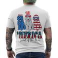 Patriotic Goldendoodle Dog 4Th Of July America Usa Flag Men's T-shirt Back Print