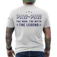Paw Paw Grandpa Paw Paw The Man The Myth The Legend V4 Men's T-Shirt Back Print