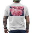 Pink Roses In Garden Men's Crewneck Short Sleeve Back Print T-shirt