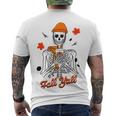 Skeleton It’S Fall Y’All Thanksgiving Funny Autumn Halloween Men's Crewneck Short Sleeve Back Print T-shirt