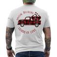 Special Delivery Valentines Car Red Plaid Men's Crewneck Short Sleeve Back Print T-shirt