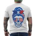 Ultra Maga Red White Blue Skull Men's Crewneck Short Sleeve Back Print T-shirt