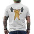 Weightlifting - Cat Barbell Fitness Lovers Men's Back Print T-shirt