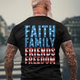 4Th Of July S For Men Faith Family Friends Freedom Men's Back Print T-shirt Gifts for Old Men