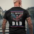 4Th Of July American Flag Dad Men's Crewneck Short Sleeve Back Print T-shirt Gifts for Old Men