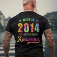 8 Years Old 8Th Birthday 2014 Tie Dye Awesome Men's Back Print T-shirt Gifts for Old Men