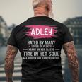 Adley Name Adley Hated By Many Loved By Plenty Heart On Her Sleeve Men's T-Shirt Back Print Gifts for Old Men