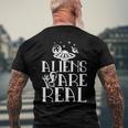 Aliens Are Real Space Ufo Outfit Extraterrestrial Men's Back Print T-shirt Gifts for Old Men