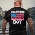 All American Boy Usa Flag Distressed 4Th Of July Men's Back Print T-shirt Gifts for Old Men