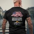American Grown With Indian Roots - India Tee Men's Back Print T-shirt Gifts for Old Men