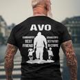 Avo Grandpa Avo Best Friend Best Partner In Crime Men's T-Shirt Back Print Gifts for Old Men