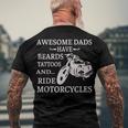 Awesome Dads Have Beards Tattoos And Ride Motorcycles V2 Men's T-shirt Back Print Gifts for Old Men