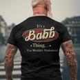 Babb Name PrintShirts Shirts With Names Babb Men's T-Shirt Back Print Gifts for Old Men
