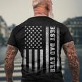 Best Dad Ever Flag American Fathers Day For Dad Son Men's Back Print T-shirt Gifts for Old Men