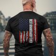 Best Granddaddy Ever Flag American Patriotic Men's Back Print T-shirt Gifts for Old Men