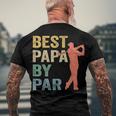 Best Papa By Par Fathers Day Golf Grandpa Men's Back Print T-shirt Gifts for Old Men