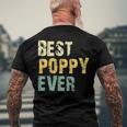 Best Poppy Ever Retro Vintage Fathers Day Men's Back Print T-shirt Gifts for Old Men