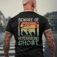 Beware Of The Hitchhiking Ghost Halloween Trick Or Treat Men's Back Print T-shirt Gifts for Old Men