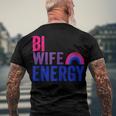 Bi Wife Energy Bisexual Pride Bisexual Rainbow Flag Bi Pride V2 Men's T-shirt Back Print Gifts for Old Men