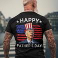 Biden 4Th Of July Joe Biden Happy Fathers Day Men's Back Print T-shirt Gifts for Old Men