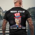Biden Dazed Merry 4Th Of You Know The Thing 4Th Of July Men's Back Print T-shirt Gifts for Old Men