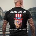 Biden Merry 4Th Of You Know The Thing Anti Joe Biden Men's Back Print T-shirt Gifts for Old Men