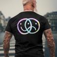 Bipolar Happy Sad Face Rad Indie Skater Culture Tie Dye Men's Back Print T-shirt Gifts for Old Men